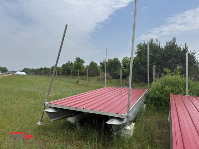 Lot 1-6561 - (1) 16' pontoon boat, blank deck, VIN TII55763E888, for parts or repair, no trailer included, winnin...