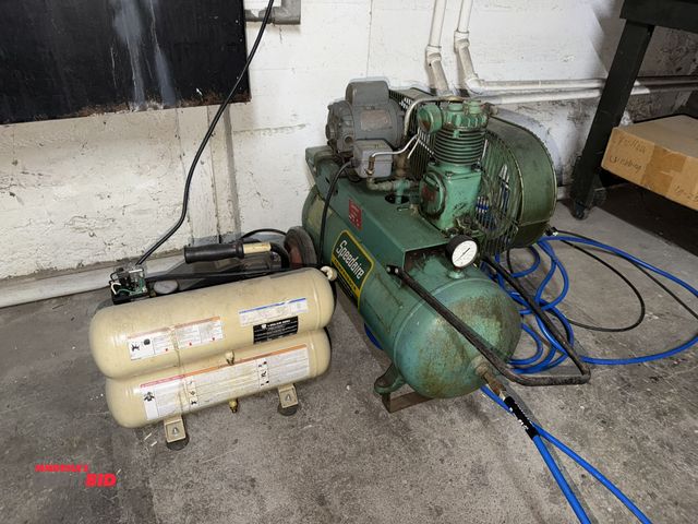 Lot 1-4806 - (1) Speed Aire air compressor, 120V, approx. 10 gallon, and (1) Ingersoll-Rand, model DD2T2, 2 HP ai...