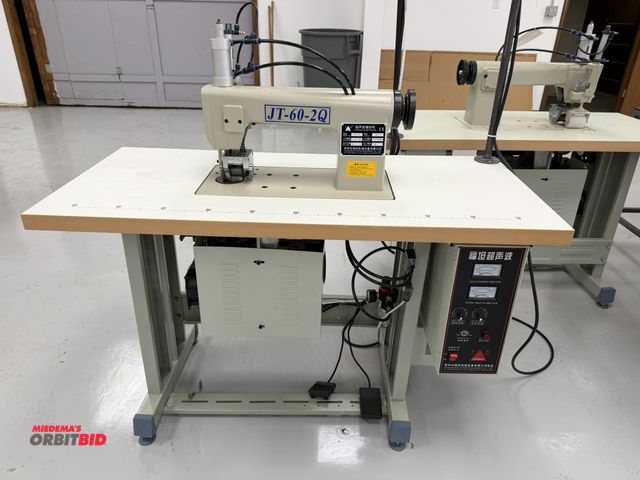 Lot 1-4856 - (1) 2021 Futan Ultrasonic sewing machine, model JT-60-2Q, 220V, with power table (47 1/4" x 21.5" x ...