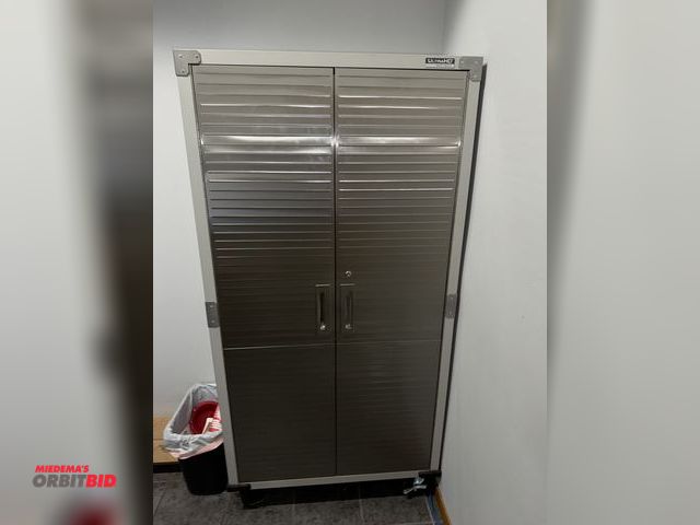Lot 1-19571 - (1) Seville Classics Ultra HD 38" width x 72" height x 18" depth steel 2-door cabinet with assorted ...