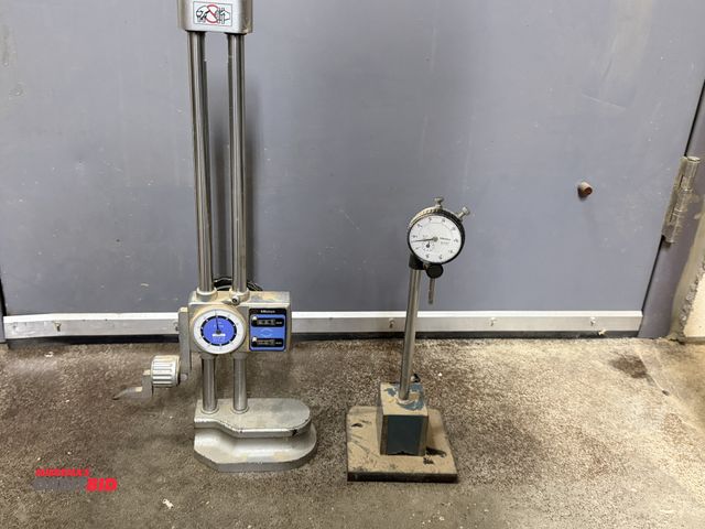 Lot 1-16393 - (1) Mitutoyo approx. 12" capacity, dial type height gauge with crank style adjustment, and (1) Mitut...