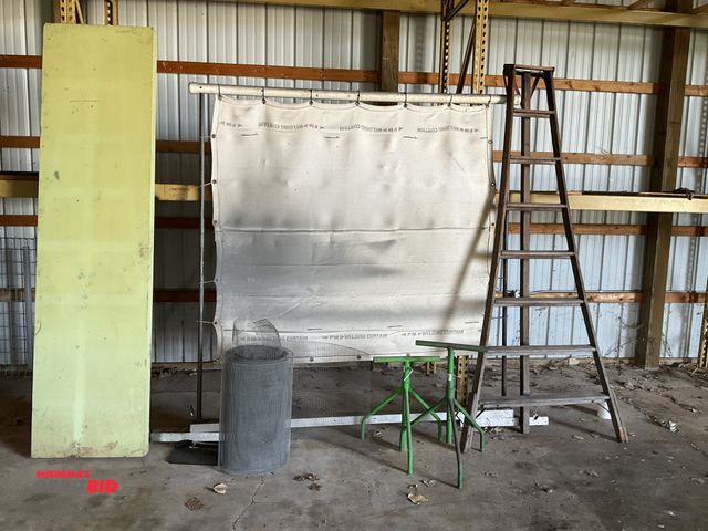 Lot 1-12020 - Lot of assorted tool items, including one partial roll of 24” wide hardware fabric, (approximately 2...