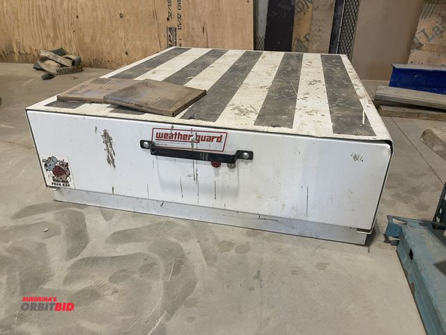 Lot 1-18803 - (1) Weather Guard, model 338-3, sliding tool chest for truck, approx. 40" x 48" x 13" tall, includes...