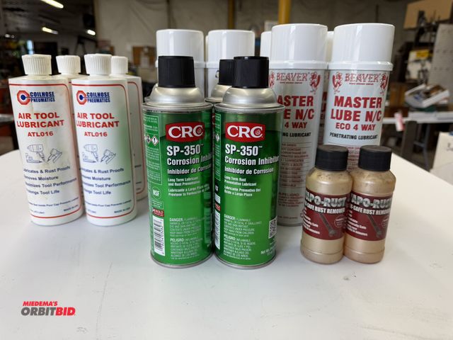 Lot 1-6166 - Lot including (4) 11 oz. spray cans of CRC SP350 corrosion inhibitor, (4) 16 oz. bottles of Coilhose...