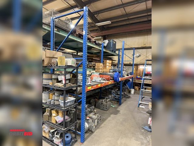 Lot 1-18695 - (1) set of Teardrop style pallet racking, consisting of (3) 48" deep x 11' height uprights, (4) 10" ...