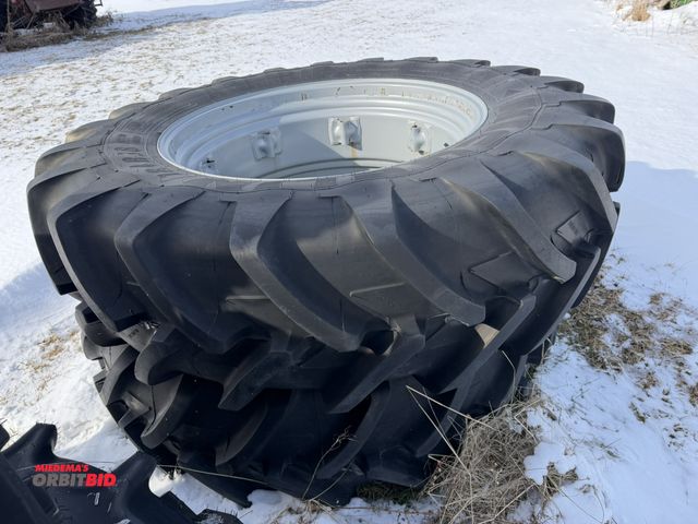 Lot 1-11611 - (1) set of Michelin 18.4R38 clamp on duals.