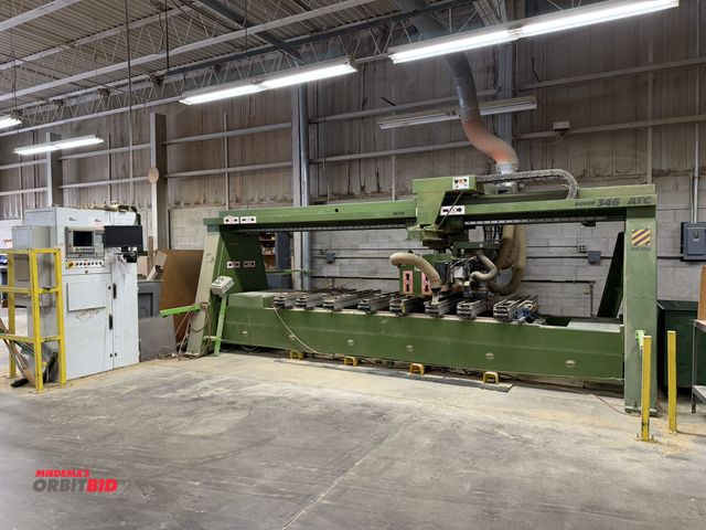 Lot 1-16213 - (1) Biesse Rover 346ATC, CNC Portal machining center with a Cni, model RT480, control center with a ...