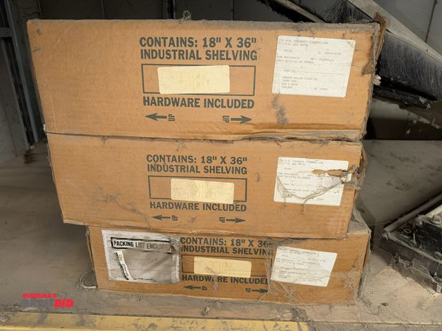 Lot 1-16723 - Lot of (3) new Edsal 18" x 36" industrial shelving units, winning bidder responsible for proper remo...