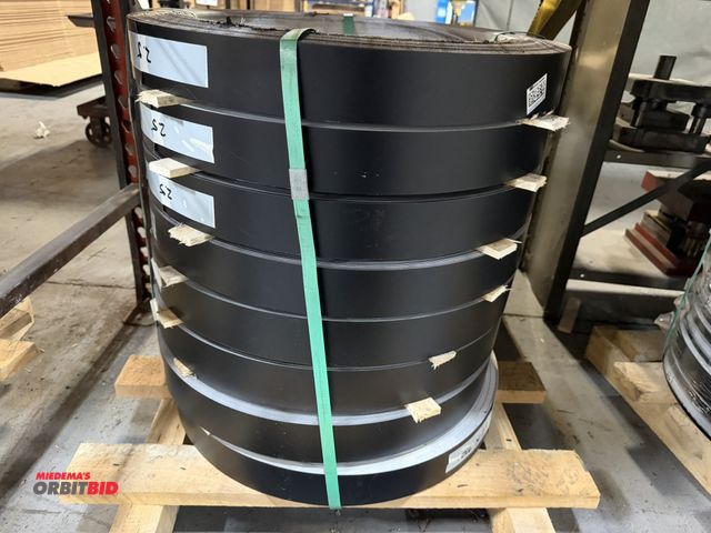 Lot 1-18671 - Lot (8) 2.5" x .016" PPB, pre painted black anodized aluminum coils.