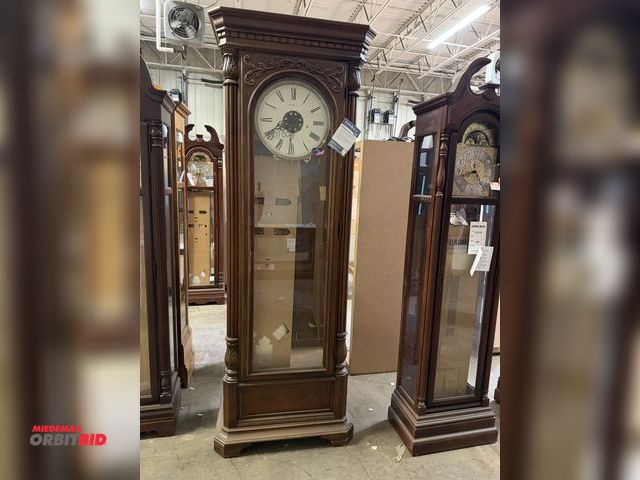 Lot 1-9299 - (1) Howard Miller grandfather clock, approx. 29" wide x 16" deep x 88.5" tall, model 611-009, scratc...