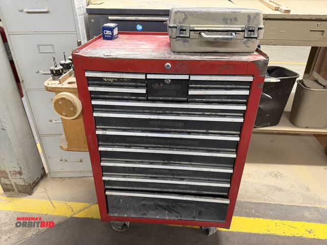 Lot 1-16211 - (1) Proto 27" width x 34" height x 18" depth 12-drawer tool box with contents, including (8)  variou...