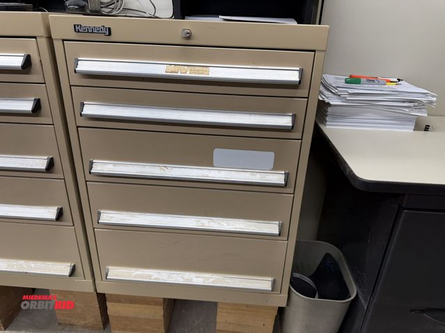 Lot 1-16356 - (1) Kennedy 23.5" width x 32" height x 23.5" depth 5-drawer tooling cabinet with contents, including...