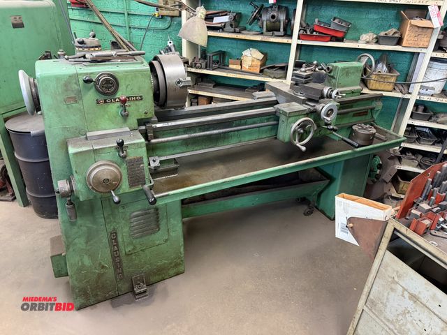 Lot 1-18564 - (1) Clausing, model 6913, professional grade 14" x 48" metal working tool room lathe with variable s...