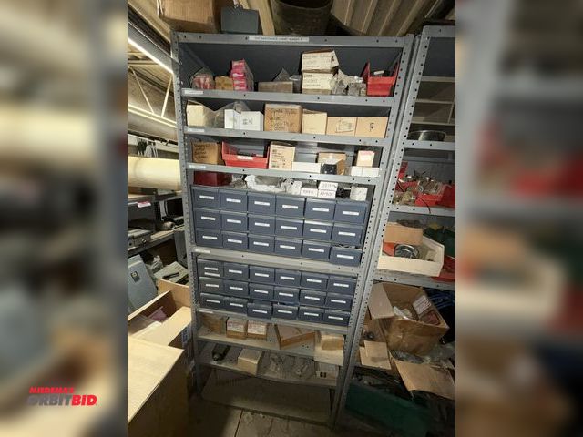 Lot 1-16732 - (2) 33" width x 13" height x 18" depth Durham hardware storage units, with 18 removable steel drawer...