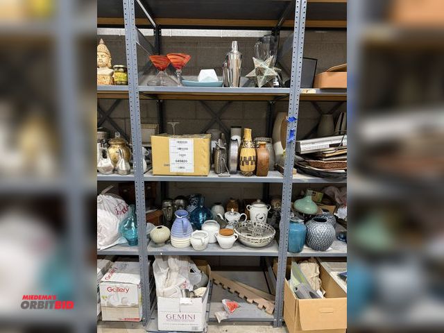 Lot 1-17274 - (1) 36" width x 85" height x 24" depth bolt-together steel shelving unit with 5 shelves, and content...