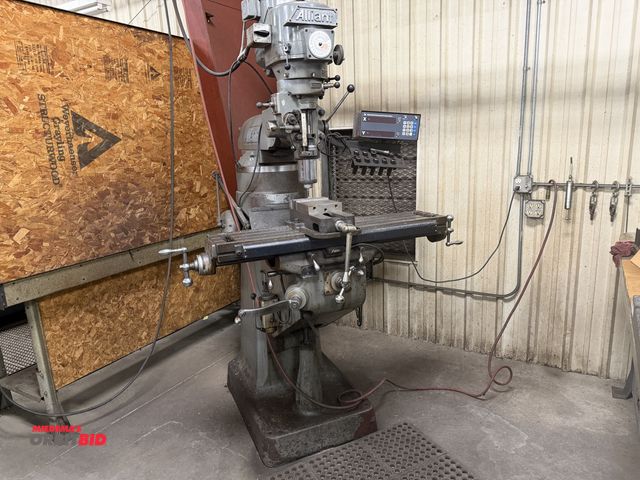 Lot 1-1643 - Alliant Vertical Milling machine 2-HP, 60 to 4500-RPM Variable Speed, 9" x 42" Table, Dynamic Resear...