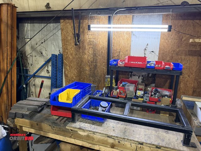 Lot 1-18696 - Entire contents of work bench shown in photo, includes (1) 43" width x 7" height x 16" depth 1.5" x ...