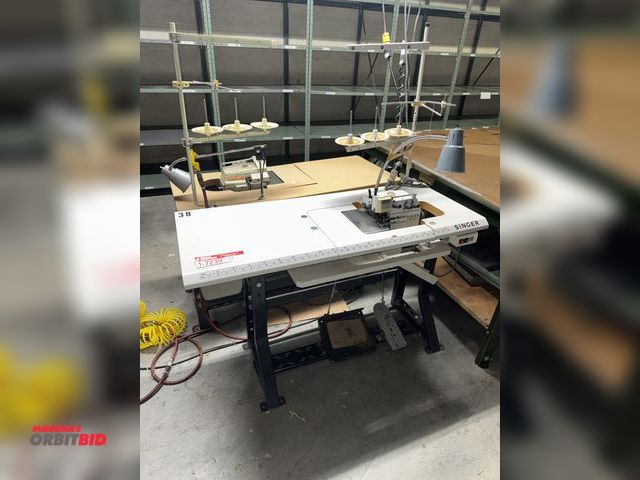 Lot 1-7239 - Lot Of (1) Singer 1831U Sewing Machine W/ Table &amp; Foot Pedal; And (1) Siruba  737D W/ Table &amp...