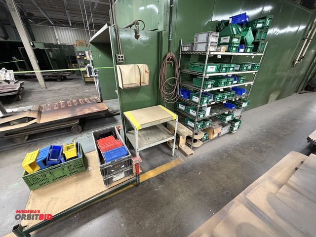 Lot 1-17218 - (1) 60" width x 75" height x 24" depth wire mesh rack with 7 adjustable height wire shelves, and con...