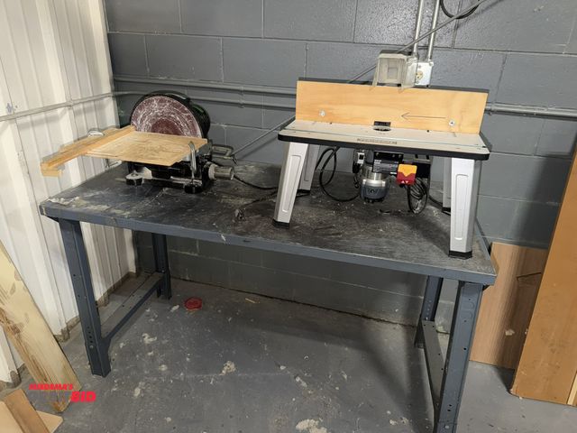 Lot 1-18656 - (1) Performax router table, item #241-1462, 120V, (1) Central Machinery 12" direct drive, bench top ...
