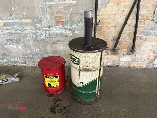 Lot 1-1137 - Lot including (1) Just Rite, model 9100, oily waste can (foot control connector is broken, needs rep...