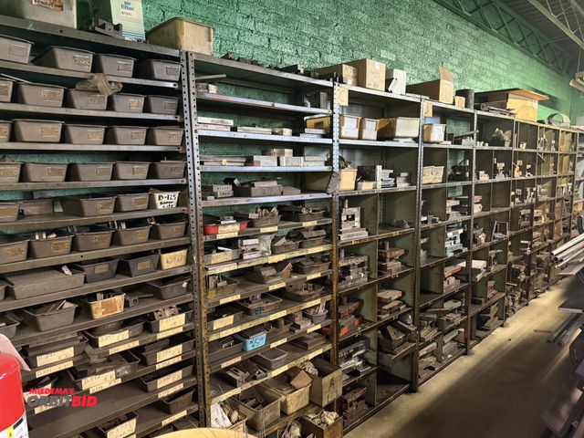 Lot 1-18579 - Lot of (9) 36" width x 85" height x 12" depth bolt-together steel shelving units with assorted press...