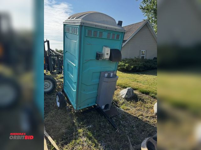 Lot 1-6922 - (1) Porta-Potty on single axle trailer with hand washing station, soap dispenser, hand sanitizer, an...