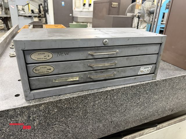 Lot 1-15305 - (1) Huot 3-drawer drill index cabinet, 26" x 12" x 9.5" tall.