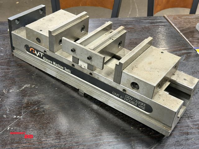 Lot 1-11091 - (1) Glacern Machine Tools, model GDV-620FE GMT, 6" double vise, includes handle.