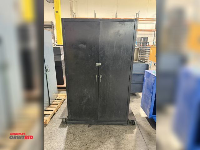 Lot 1-5516 - (1) 48" width x 79" height x 24" depth 2-door storage cabinet with single adjustable height shelf an...