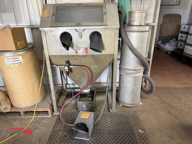 Lot 1-6270 - (1) Trinco, model 36/BP2, dry blast cabinet, S/N 28150-5, with a Trinco, model BP2, dust collection ...