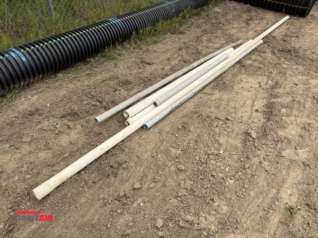 Lot 1-18343 - (6) various PVC pipes, includes Schedule 40 2.5", Schedule 80 3", various lengths.