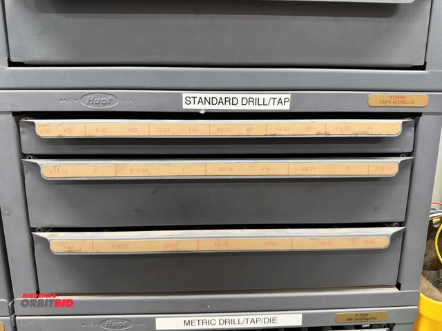 Lot 1-16810 - (1) Huot 3-drawer drill bit organizer, includes sizes 6/32" up to 29/64".