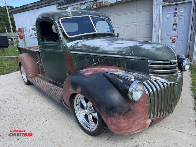 Lot 1-8246 - 1946 Chevrolet C-10 1/2 ton Pickup Truck Restomod  with C4 Flat-Out Engineering Corvette suspension ...