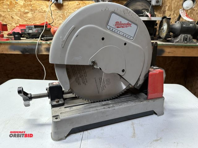 Lot 1-4130 - (1) Milwaukee 14" chop saw (120V, single phase input), no other info available, in working condition...