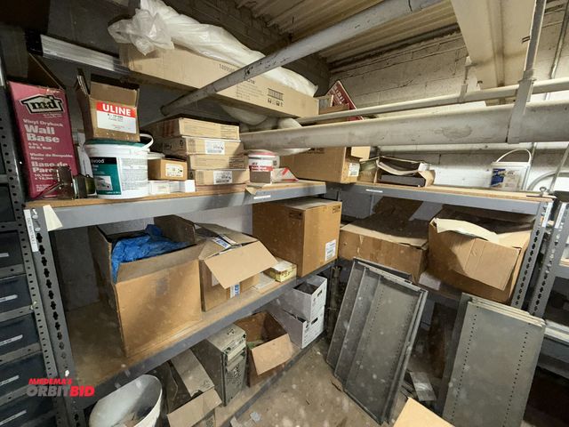 Lot 1-16731 - (2) Global 72" width x 60" height x 24" depth rivet lock shelving units with assorted contents, incl...