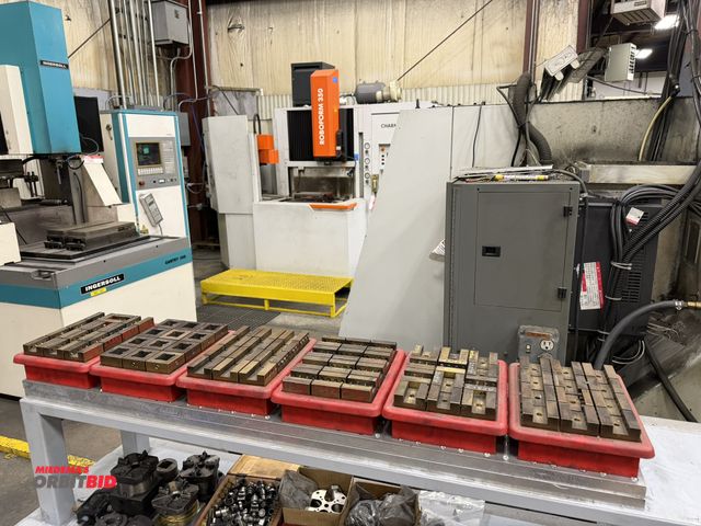 Lot 1-15416 - (6) EDM tool holders with (2) Aurora U20 slotted electrode holders, each measure 46" x 10.5".