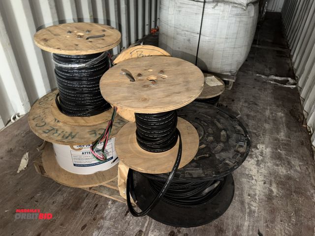 Lot 1-18770 - (1) skid with approx. 1000' of 14/3, and approx. 200' of 12/3 submersible pump wire, and (1) partial...