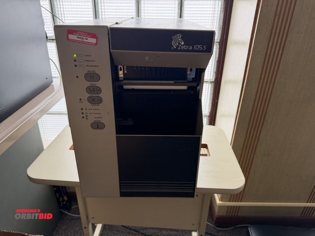 Lot 1-3048 - 1 Zebra 105S thermal label printer in working condition, S/N Z105-211-0300