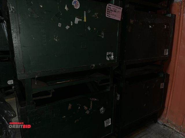 Lot 1-14437 - (10) 44" x 26" x 44" stackable steel dump bottom type