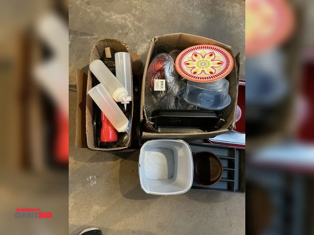 Lot 1-12547 - Serving trays, silverware, miscellaneous plates and bake ware, toaster and more