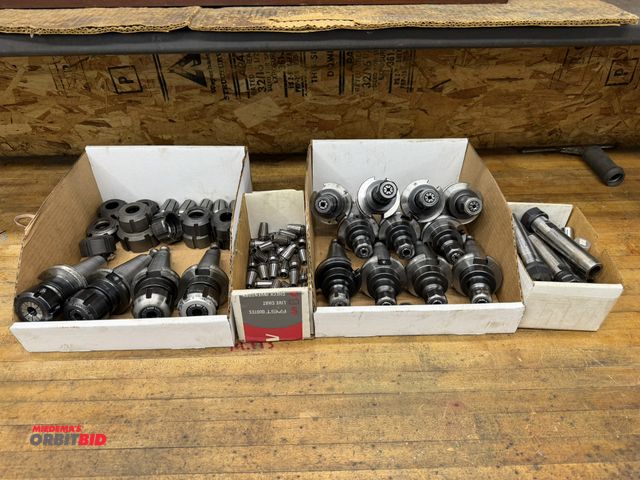 Lot 1-1664 - Lot of (16) assorted Cat 40 collet style tool holders, with assorted collets.