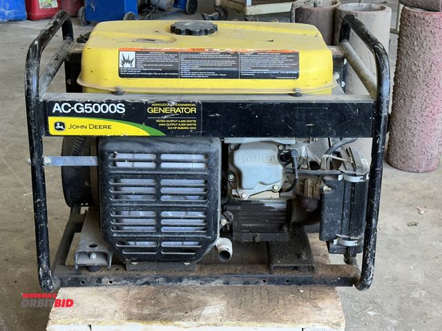 Lot 1-14120 - (1) John Deere, model AC-G5000S, agricultural/commercial portable generator (4400 watt rated output,...