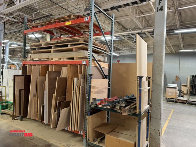 Lot 1-16549 - (1) section of heavy duty Teardrop style pallet racking, includes (2) 48" deep x 144" tall uprights,...