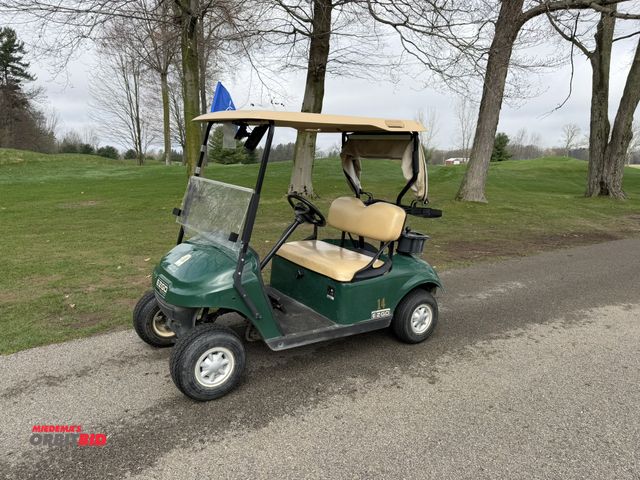 Lot 1-19411 - (1) 2015 E-Z-Go golf cart with a Kawasaki gas engine, includes Club canopy and ball washer, fold-dow...