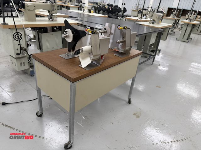 Lot 1-4900 - Lot of (2) Take-A-Label, model TAL-250-18, label dispensers mounted on rolling table.