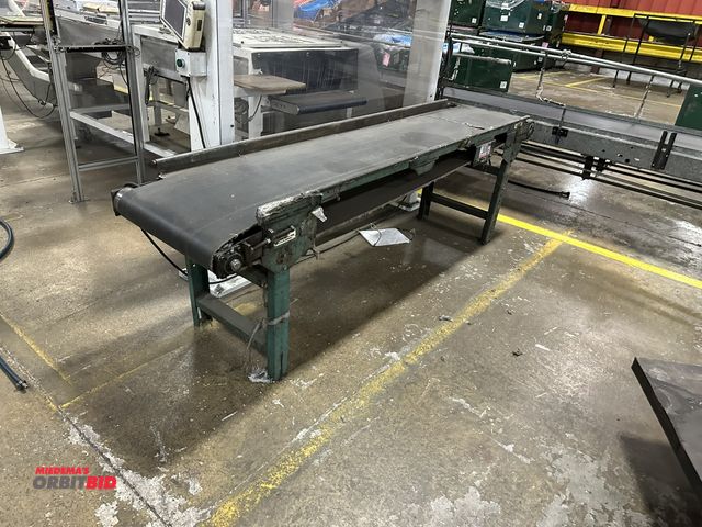 Lot 1-14380 - (1) Hytrol approx. 8' length x 20-1/2" width belt over roller conveyor, 115/230 V single phase elect...