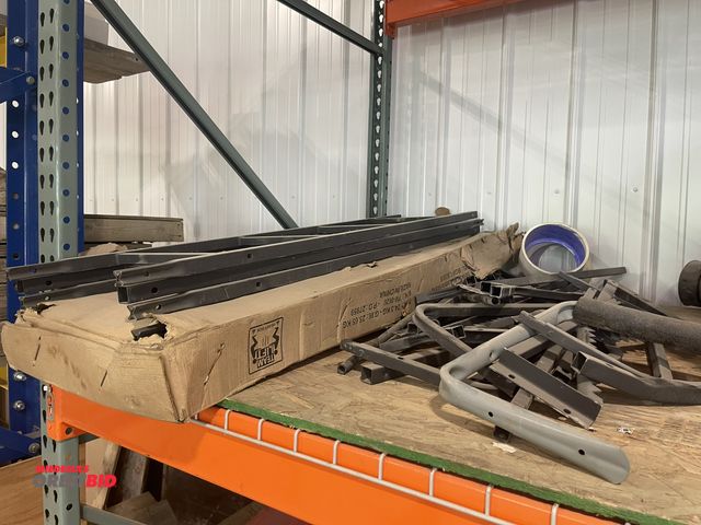 Lot 1-18796 - Lot with ladder stand rack system, unknown if complete, some parts still in box, also includes lose ...