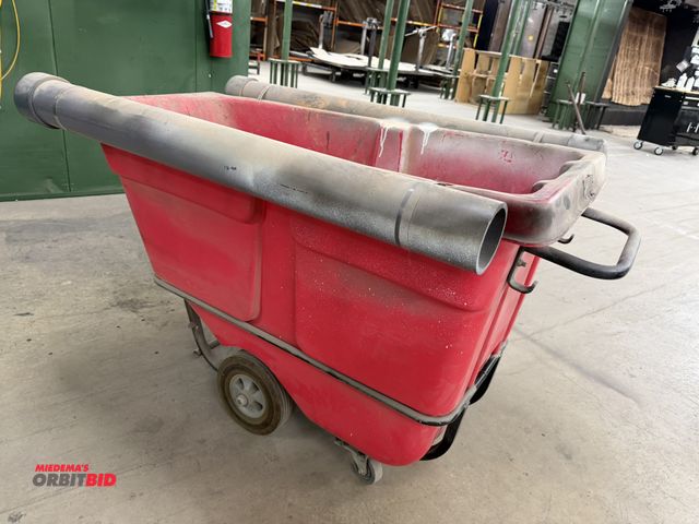 Lot 1-17323 - (1) Rubbermaid trash cart, approx. 54" x 25" wide.