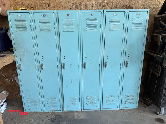 Lot 1-14174 - (1) 72" width x 60" height x 15" depth bank of 6 lockers, and (1) 84" width x 60" height x 12" depth...